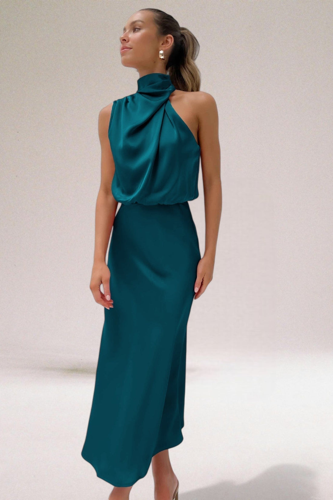 Thessaly - Satin Dress Chic and Alluring