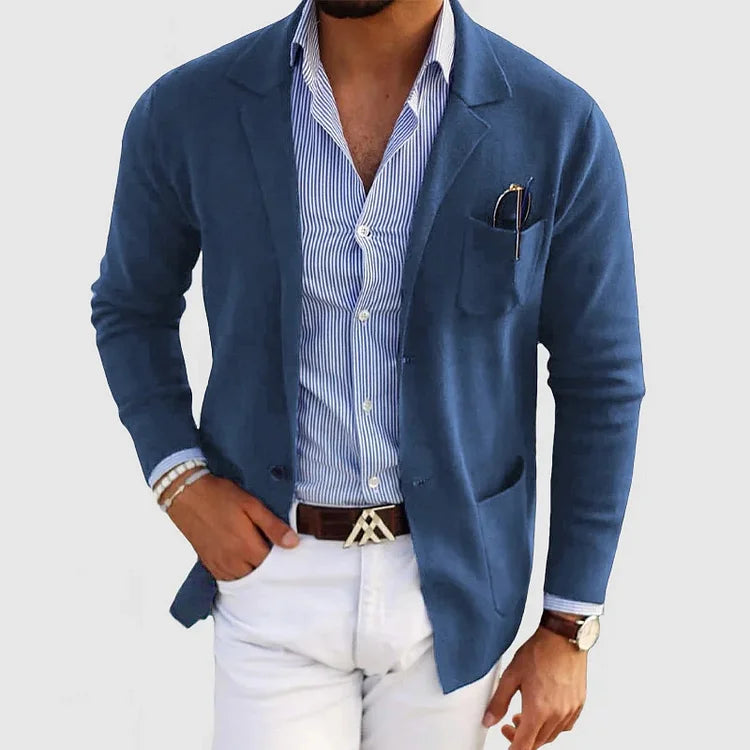Silvanus - Men Casual Knit Blazer, Light