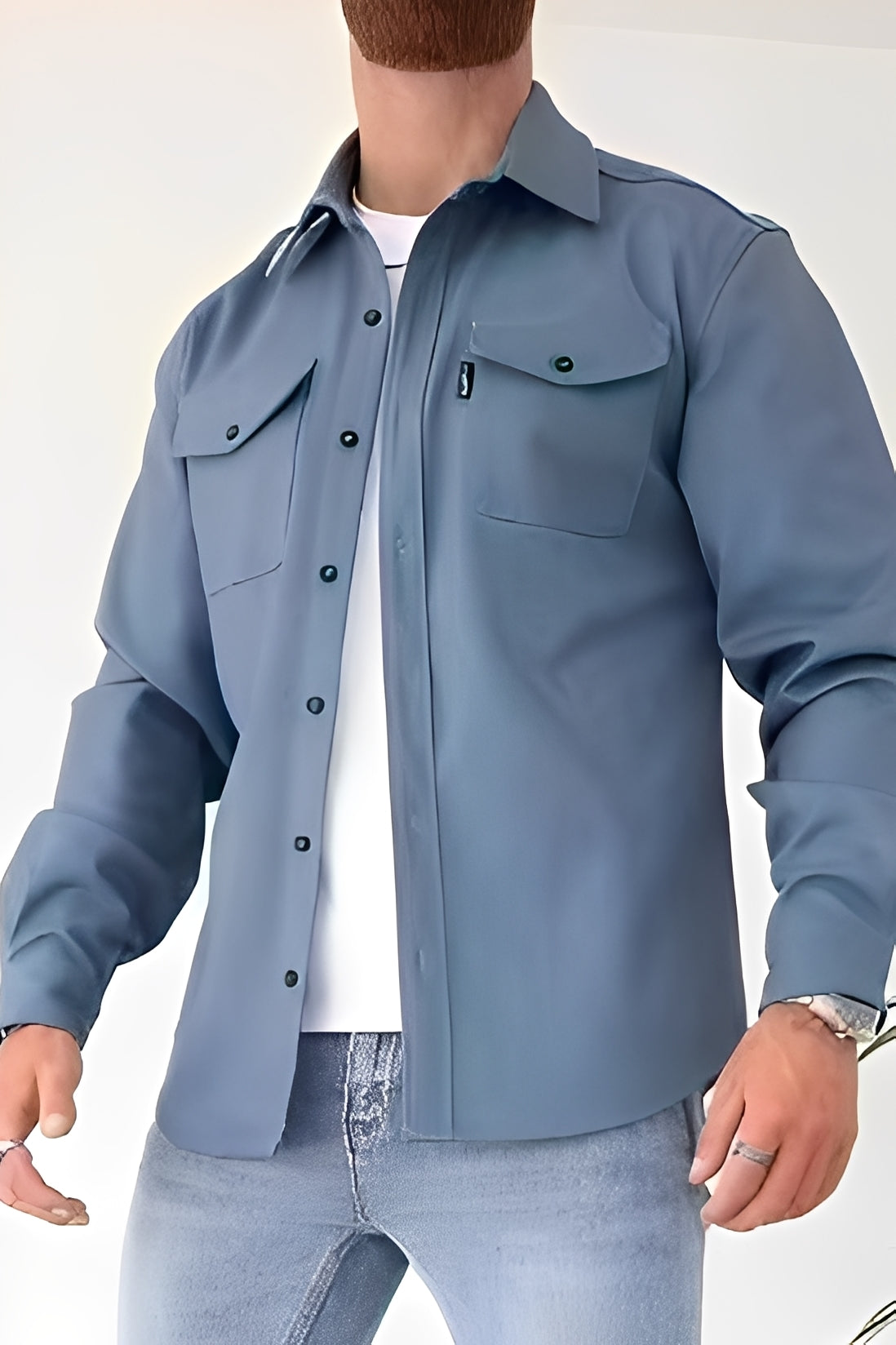 David - Casual Shirt with Pockets for Men