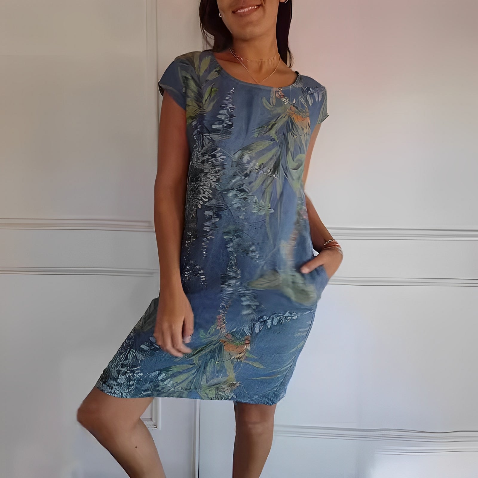 Jocelyn - Casual, Loose Dress with Print for Women