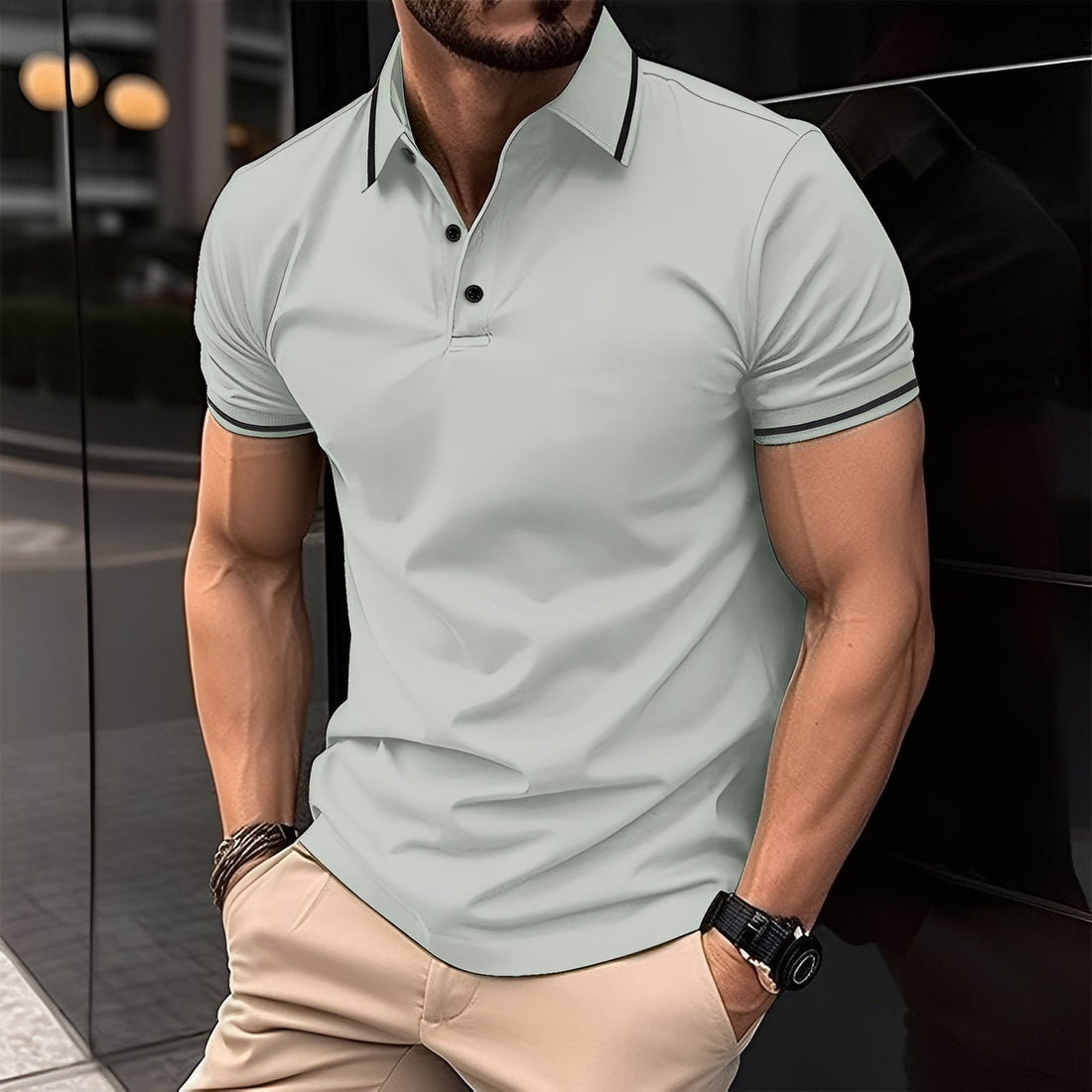 Mervyn - Casual, Short-Sleeve Sport Polo Shirt for Men