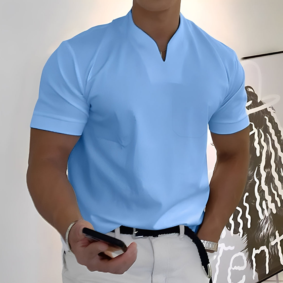 Dylan - Tailored short-sleeved business shirt for men