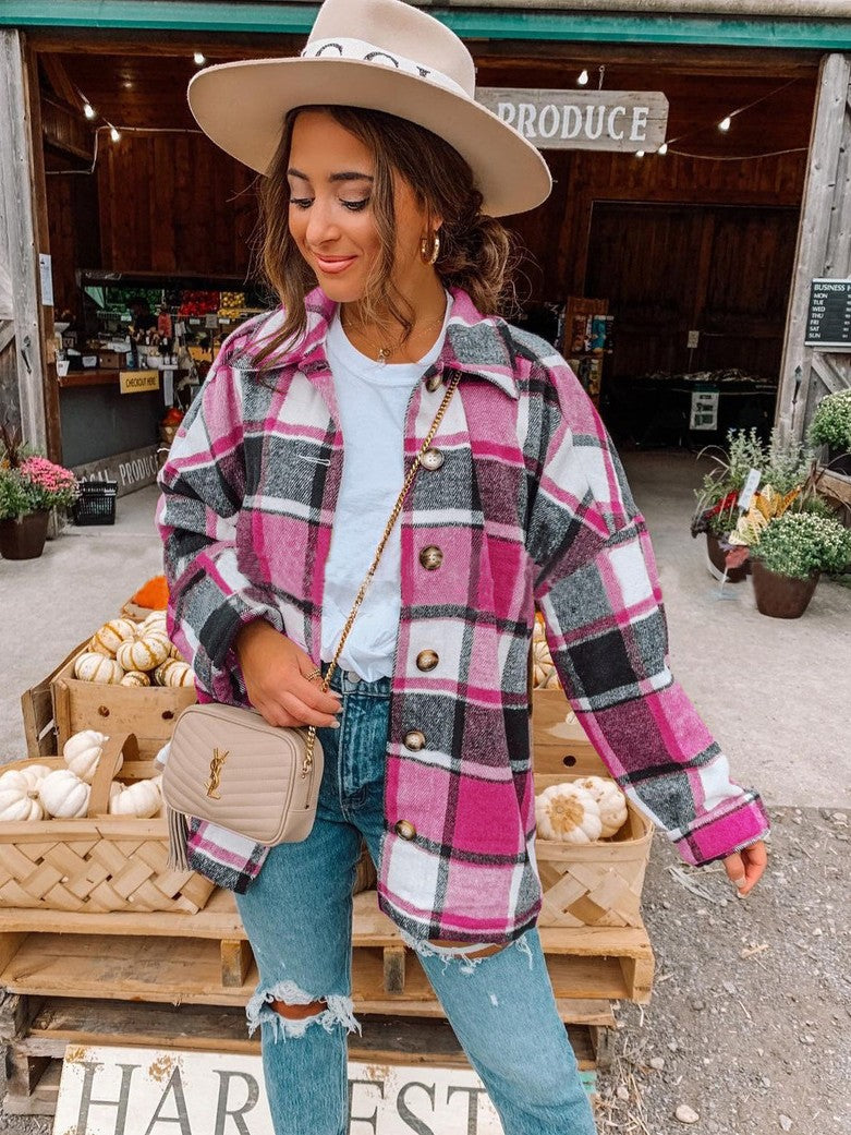 Justy - Casual, Loose-Fitting Flannel Shirt for Women