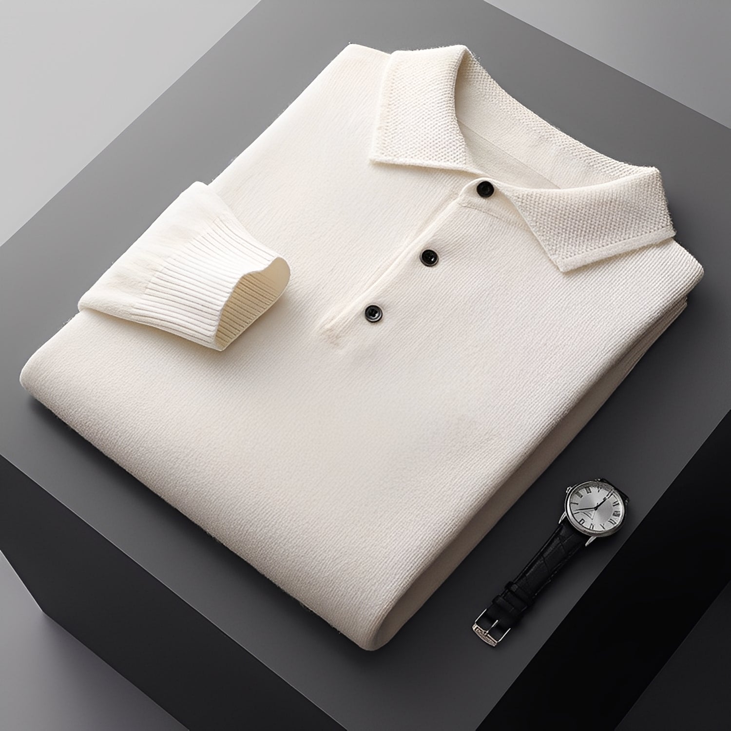 Romilly - Formal Cashmere Polo Sweater for Men