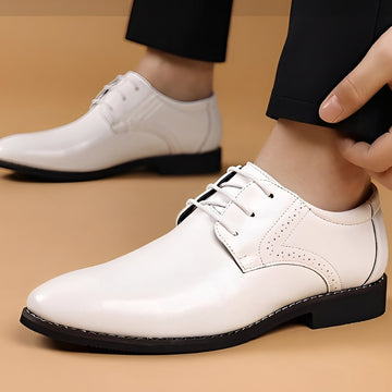 Desmond - Formal Leather Shoes with Brogue Details for Men