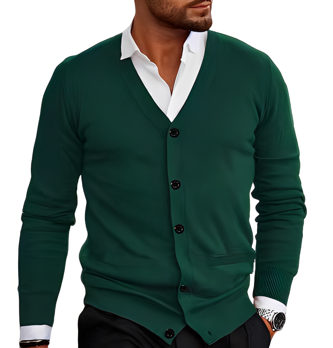 Bradley - Casual, simple cardigan for men