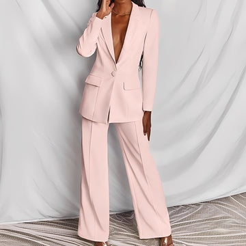 Darcey - Casual, Formal Blazer and Pants Set for Women