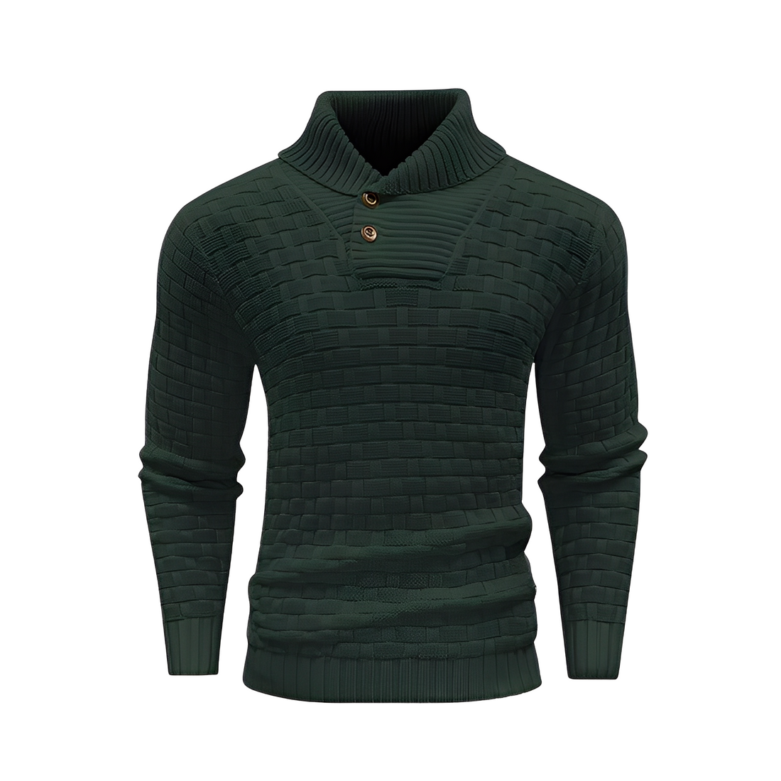 Branson - Casual Knit Sweater with High Collar for Men