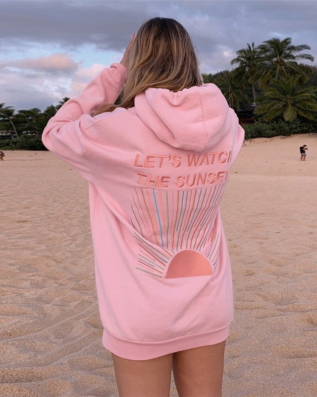 Jaquelyn - Stylish, loose cut hoodie with print for women