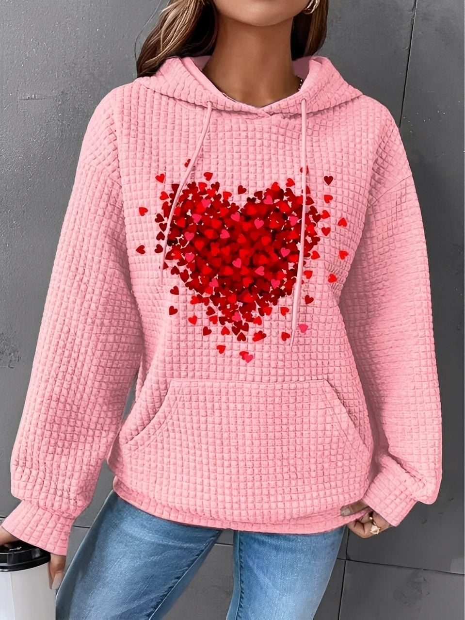 Berenice - Printed, Warm Hooded Sweatshirt for Women