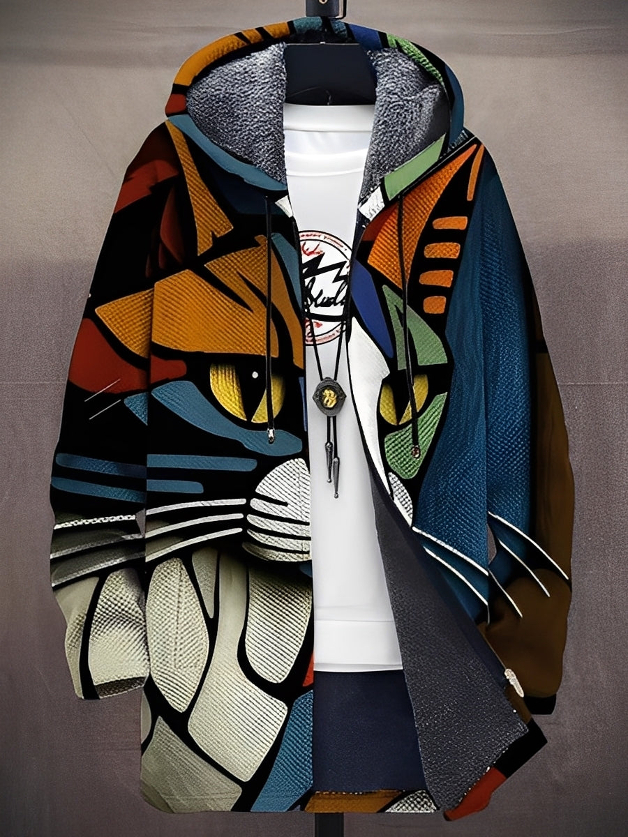 Trenton - Stylish printed jacket with hood for men
