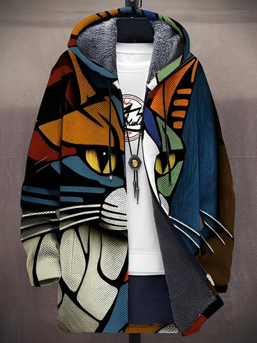 Trenton - Stylish printed jacket with hood for men