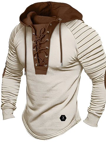 Durward - Casual Knit Sweater with Hood for Men