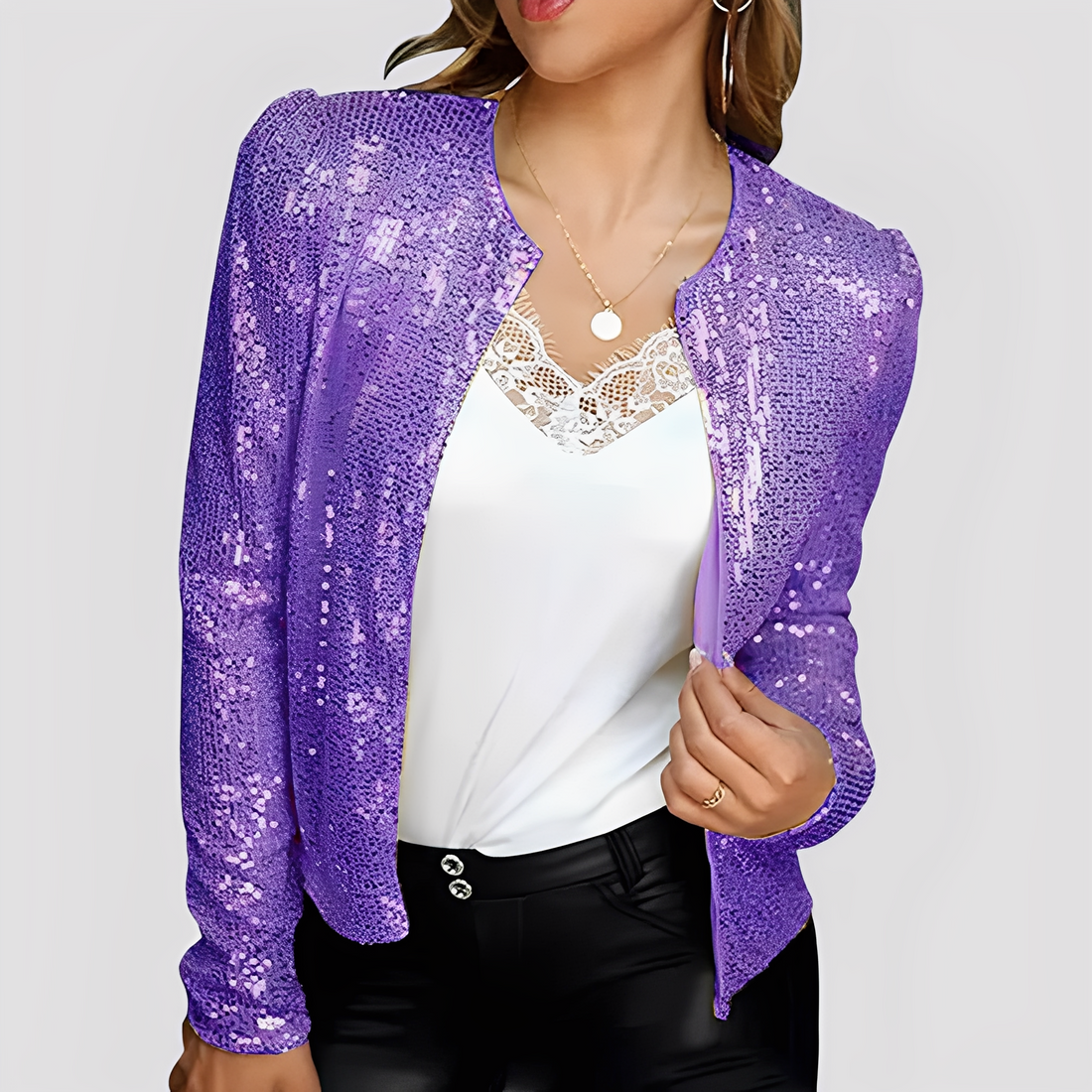 Shannen - Stylish Blazer with Glitter for Women
