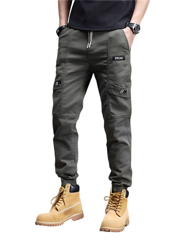 Alvin - Stylish Stretch Jogging Pants with Drawstring for Men