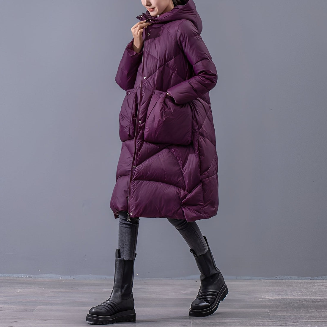 Ronnette - Casual Hooded Coat with Large Pockets for Women