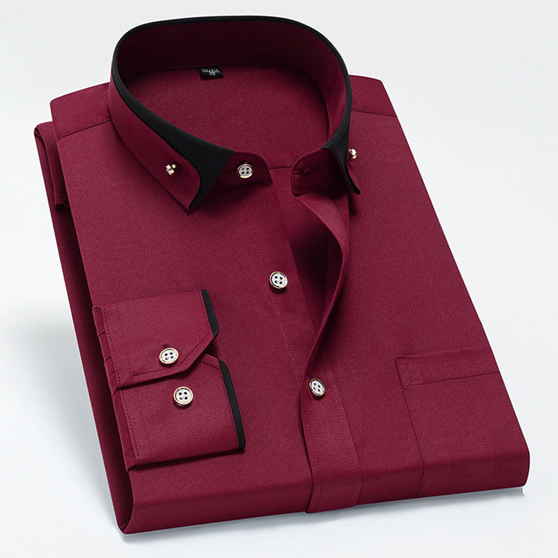 Tanner - Casual Long Sleeve Shirt with Pocket for Men