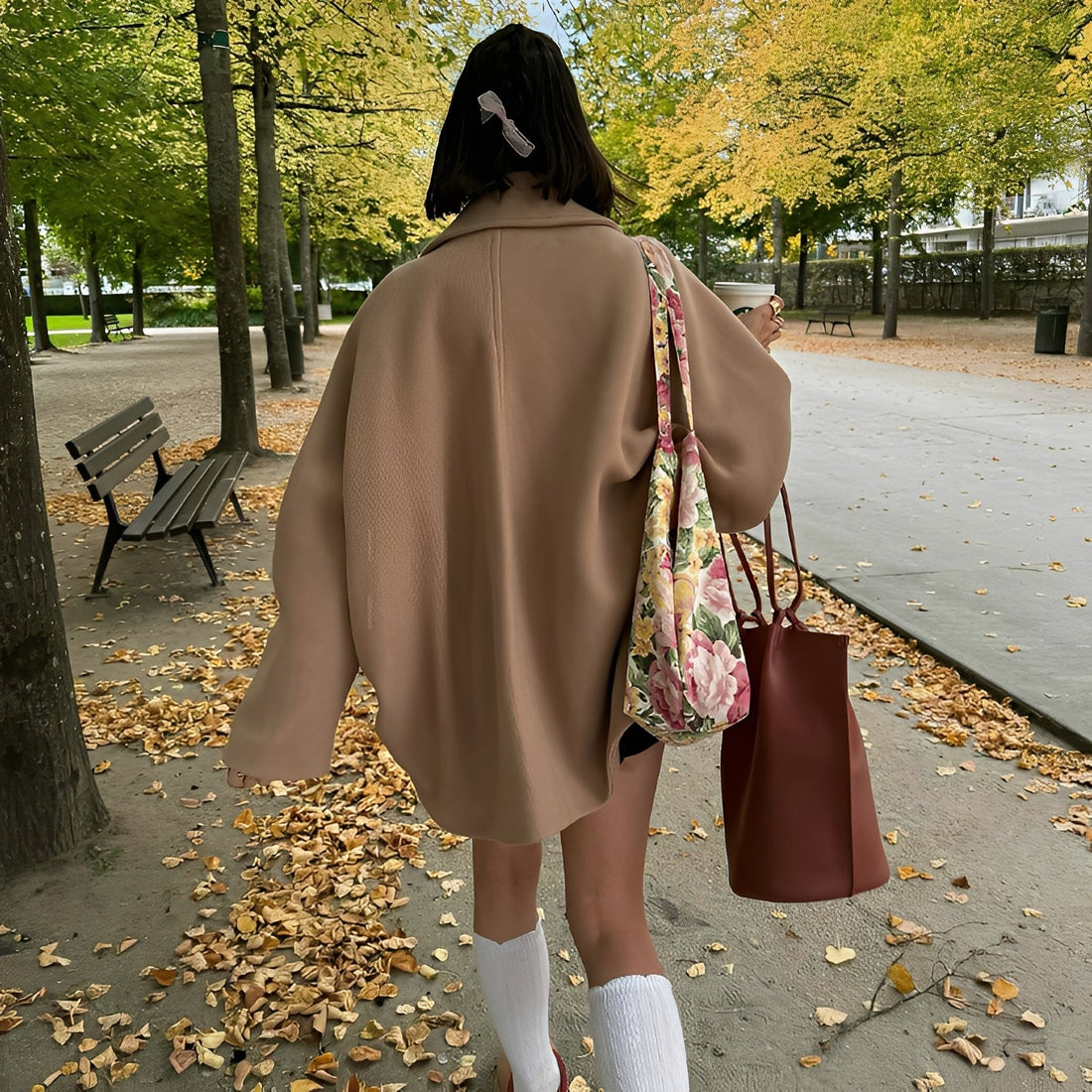 Verity - Oversized Coat with Double Breasted for Women