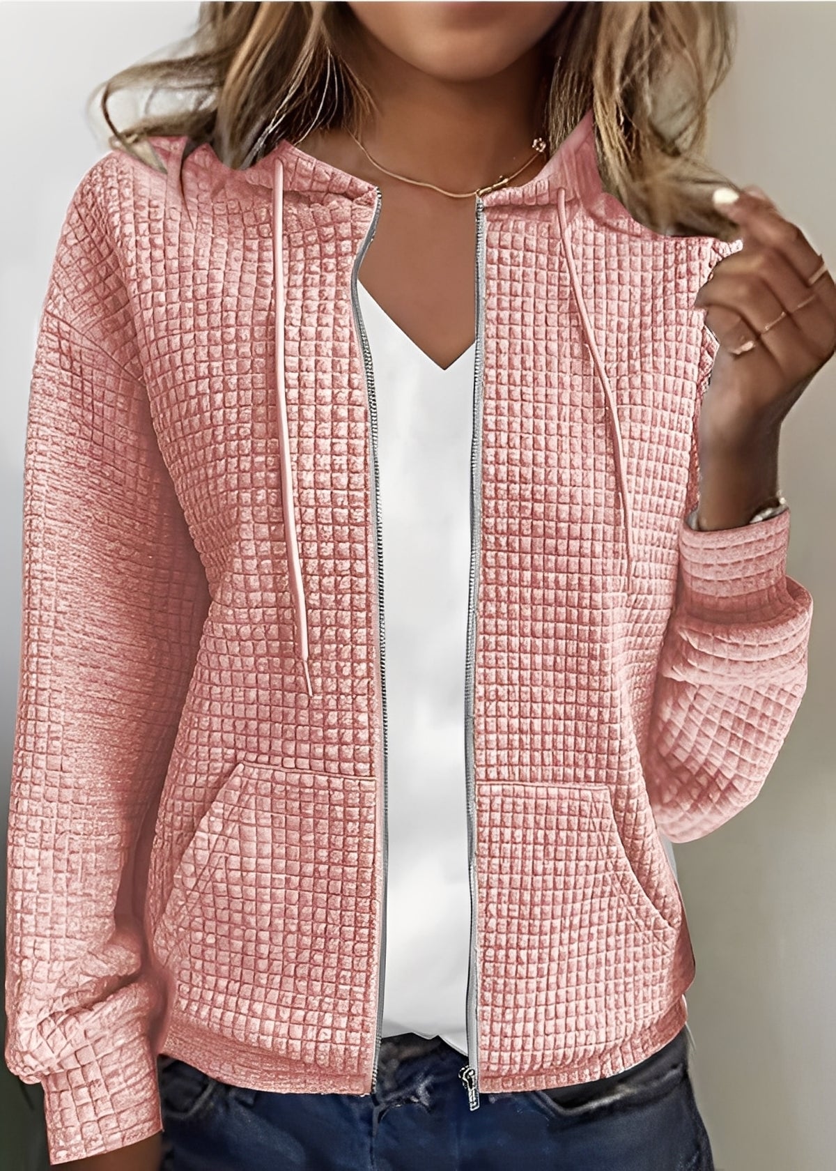 Katherine - Stylish Cardigan with Hood and Pockets for Women
