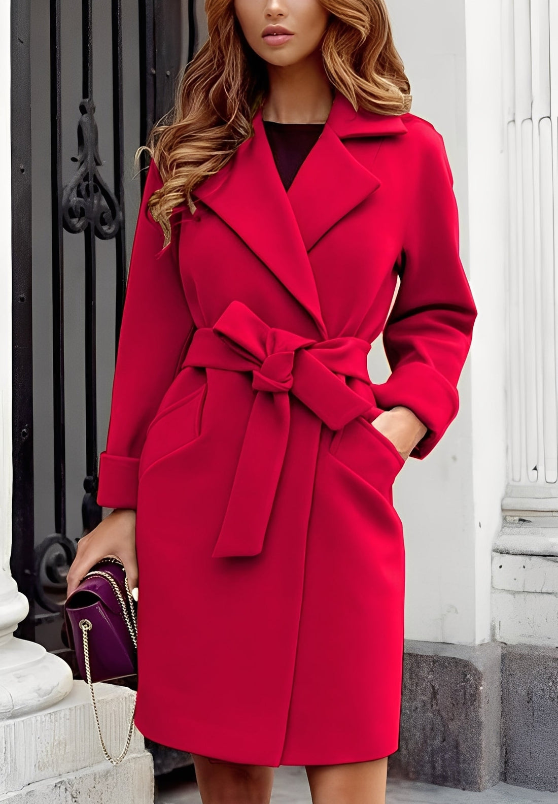 Valary - Stylish, elegant cashmere coat made of wool for women