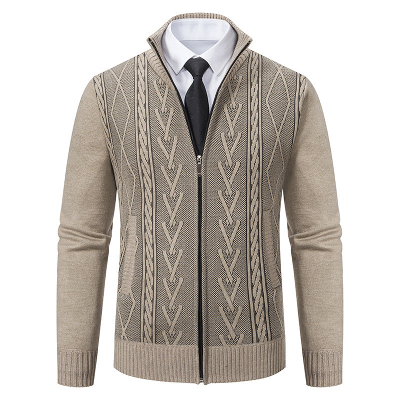 Stafford - Elegant Cardigan with Zipper for Men