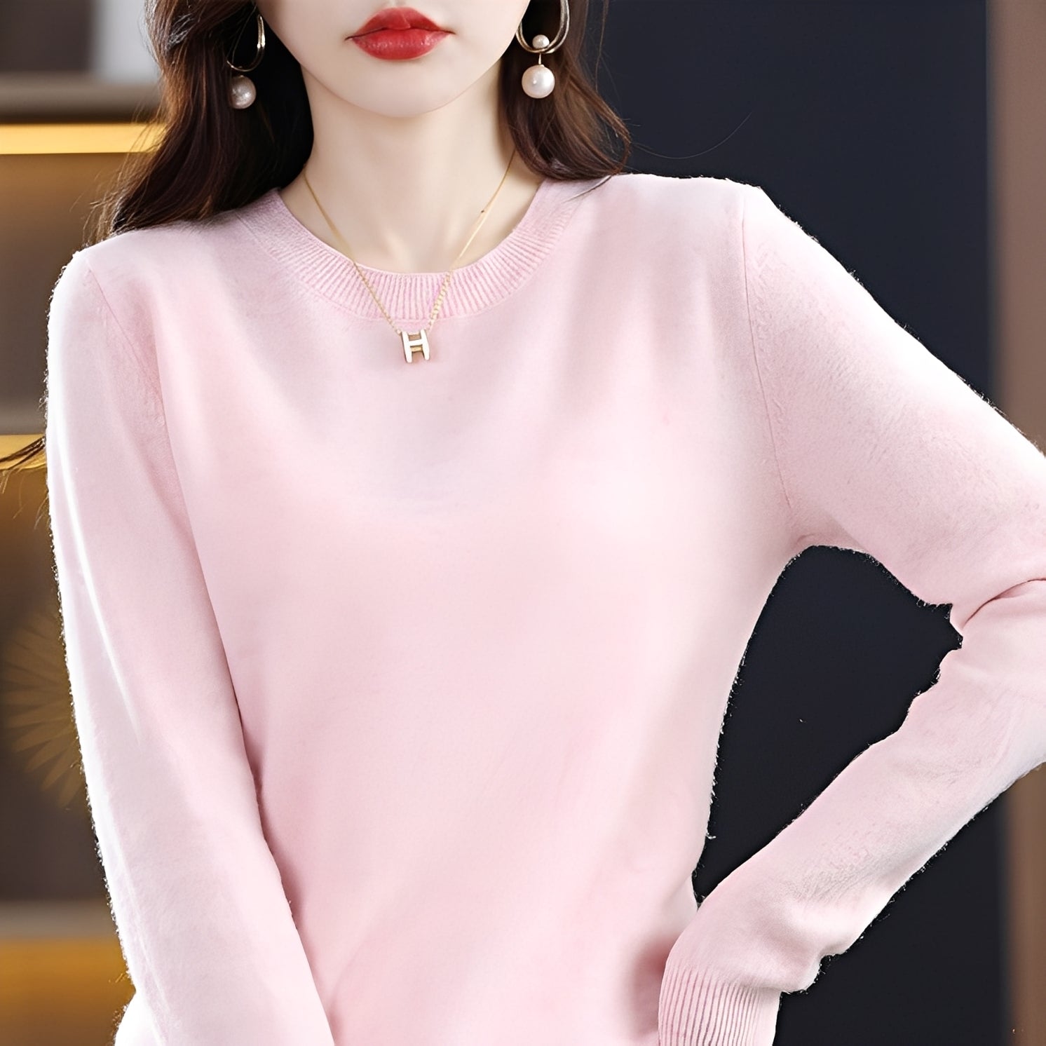 Julia - Elegant, Slim Fit Wool Sweater for Women