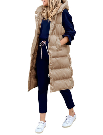 Amilia - Stylish, Sleeveless, Long Vest Coat for Women