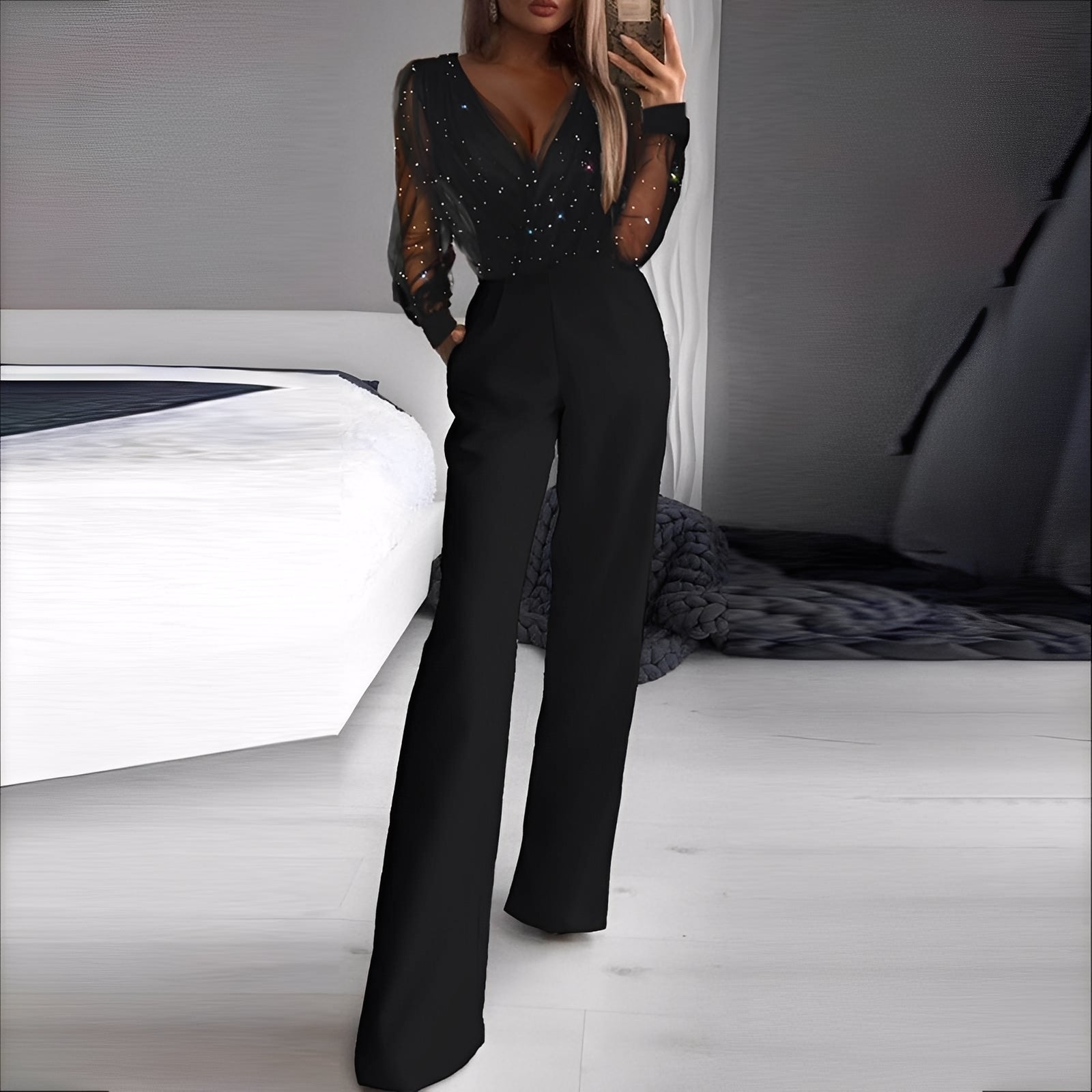 Morgana - Elegant jumpsuit with wide leg for women