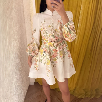 Debra - Stylish Mini Dress with Button Placket for Women