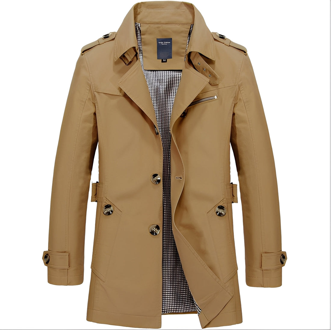 Kolton - Elegant Windbreaker Trench Coat for Men