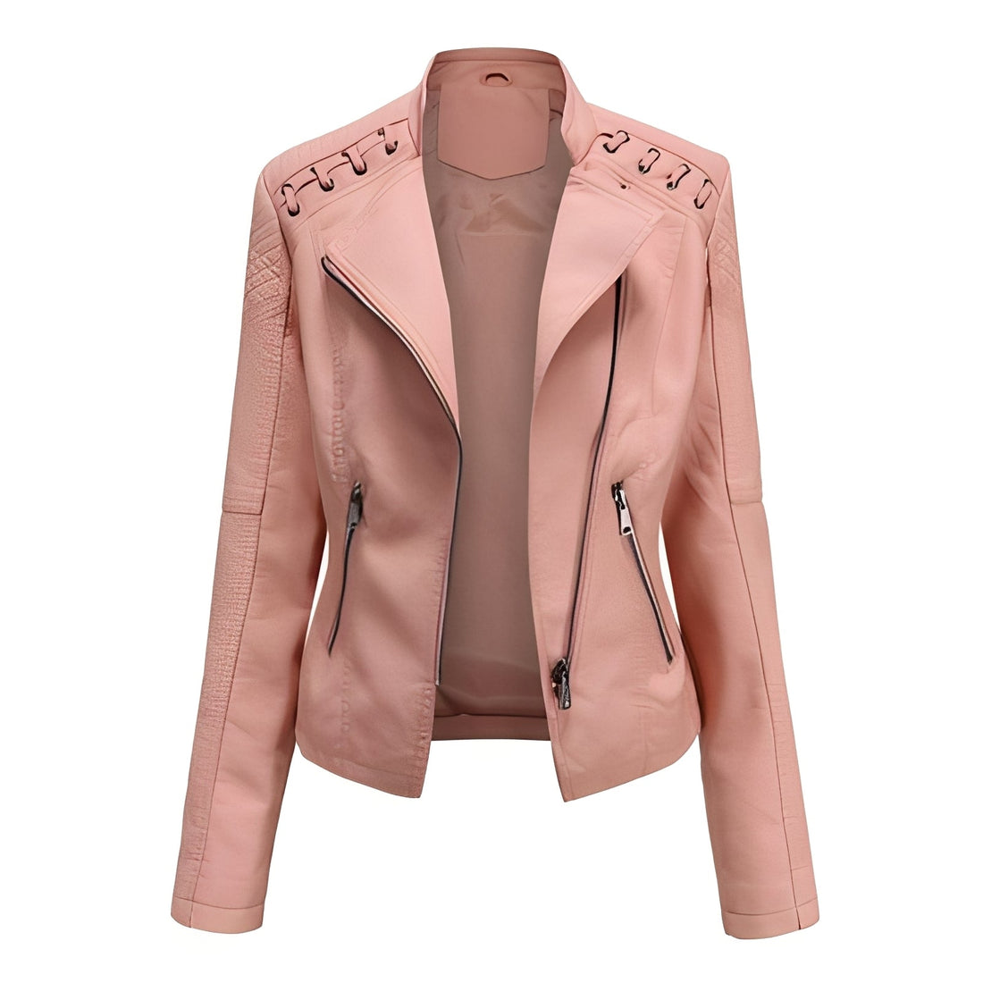 Narelle - Stylish, Slim Short Leather Jacket for Women