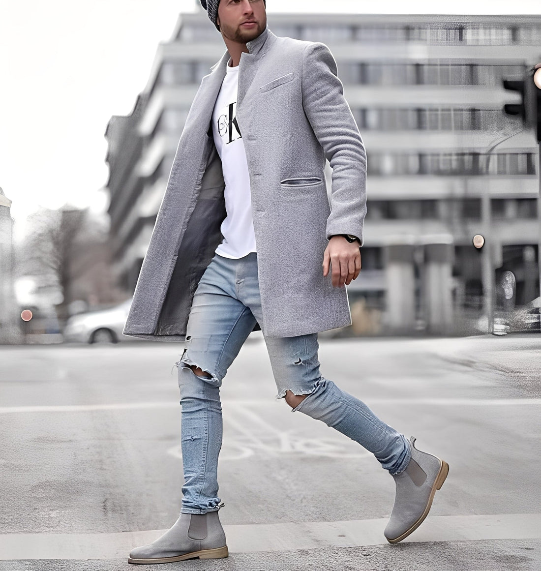 Cordell - Casual Long Wool Coat for Men