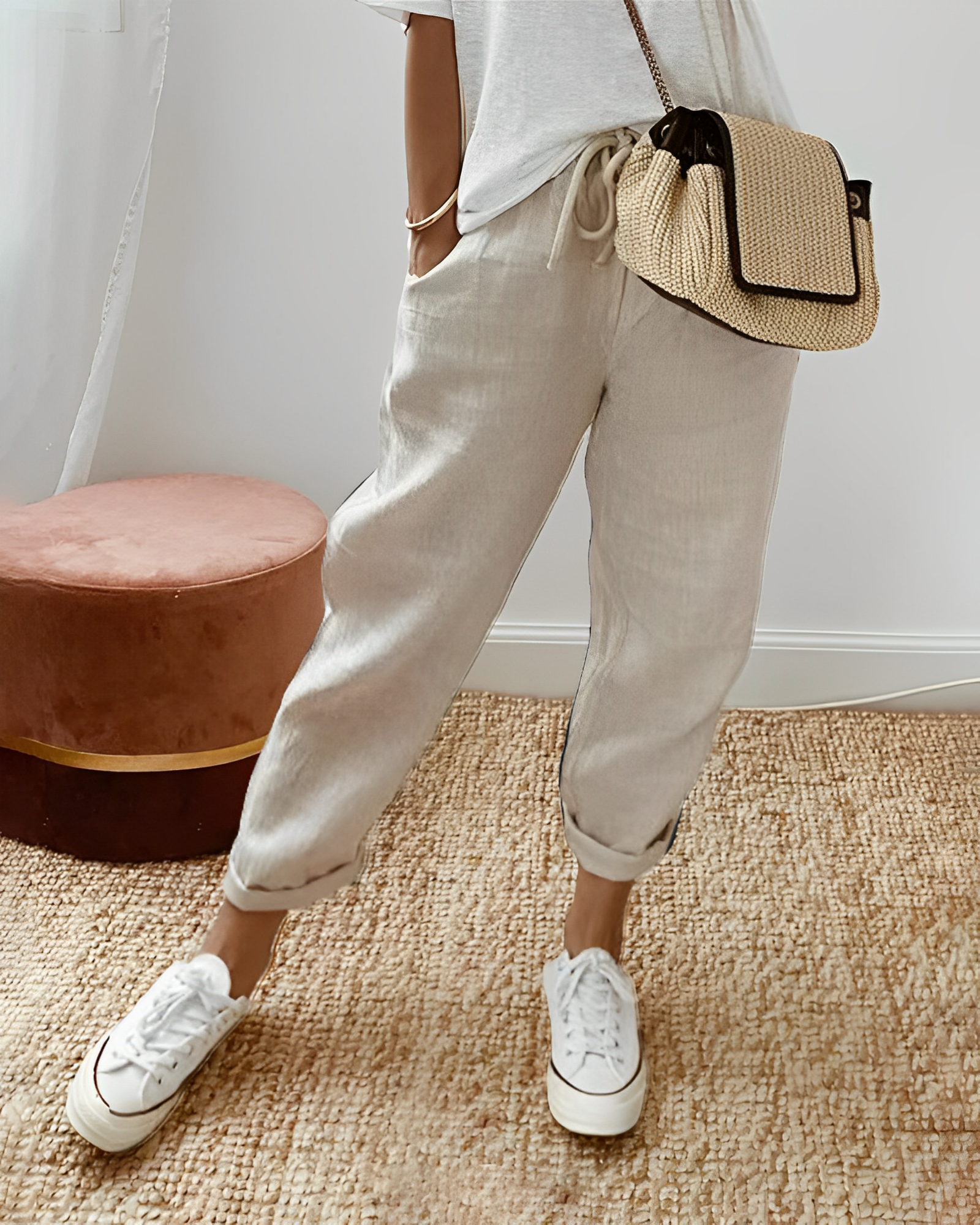 Sherie - Casual, Loose Linen Pants for Women