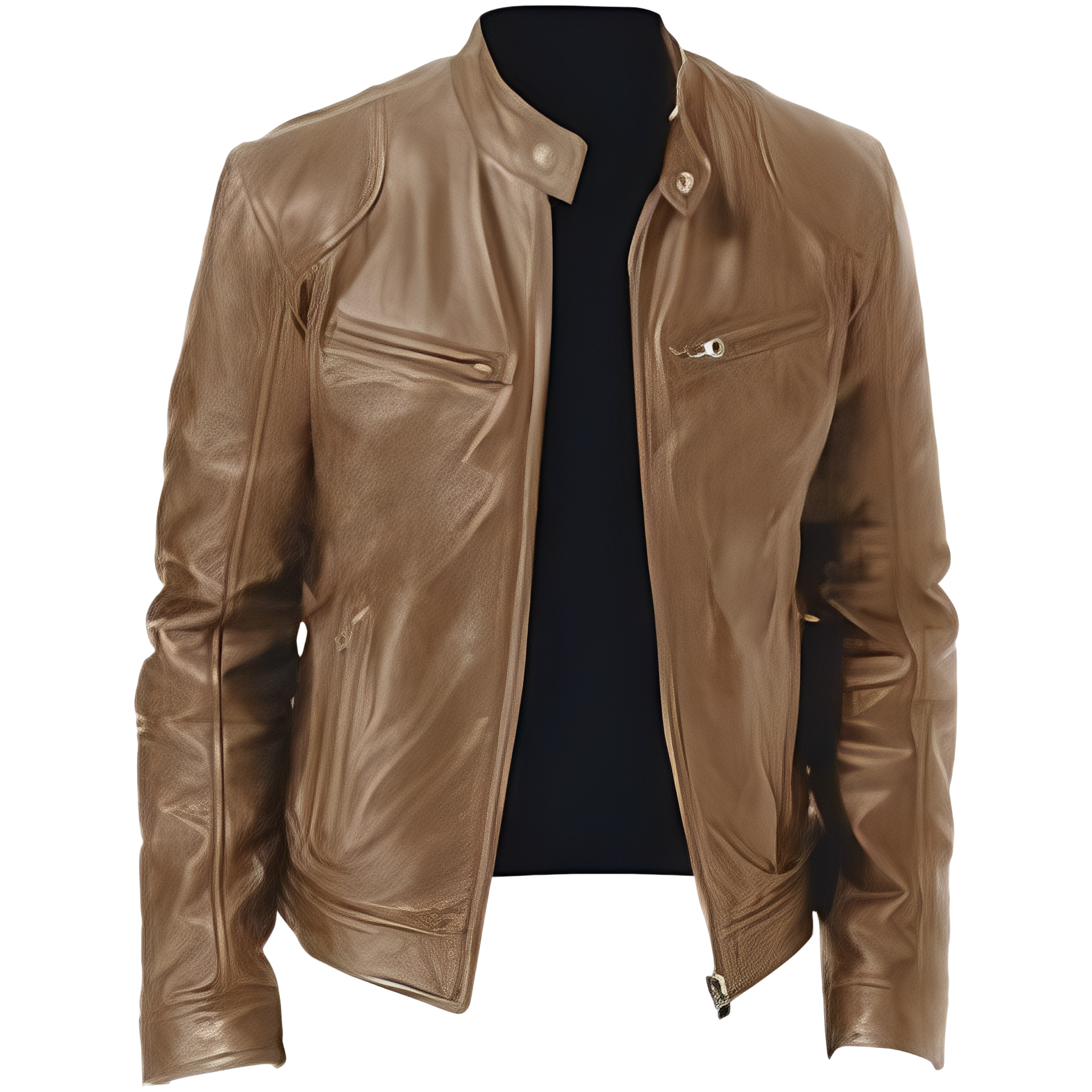 Crawford - Casual, Slim Fit Leather Jacket for Men