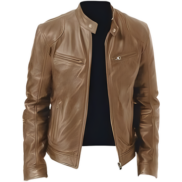 Crawford - Casual, Slim Fit Leather Jacket for Men