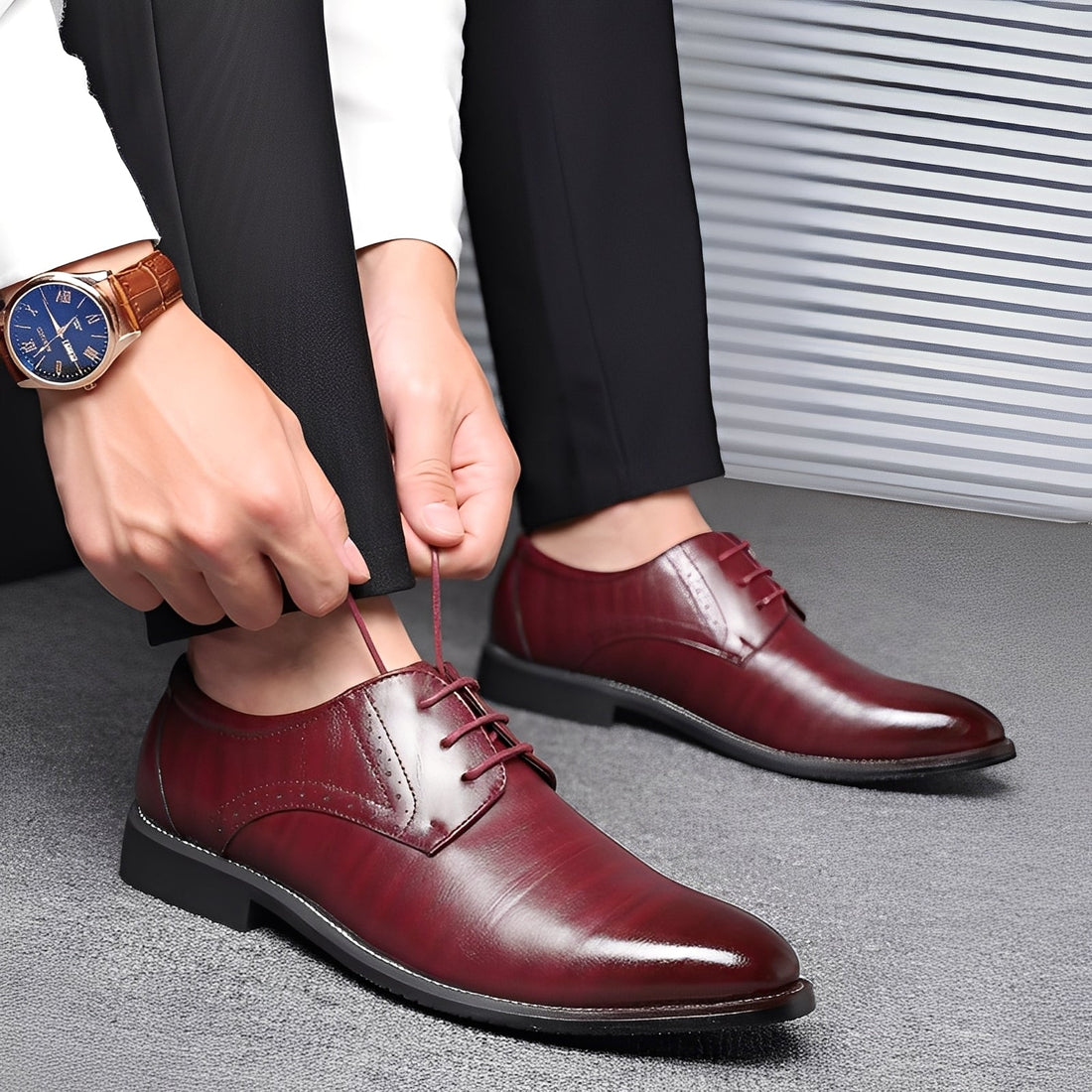 Beckham - Formal Lace-Up Shoes in Brogue Style for Men