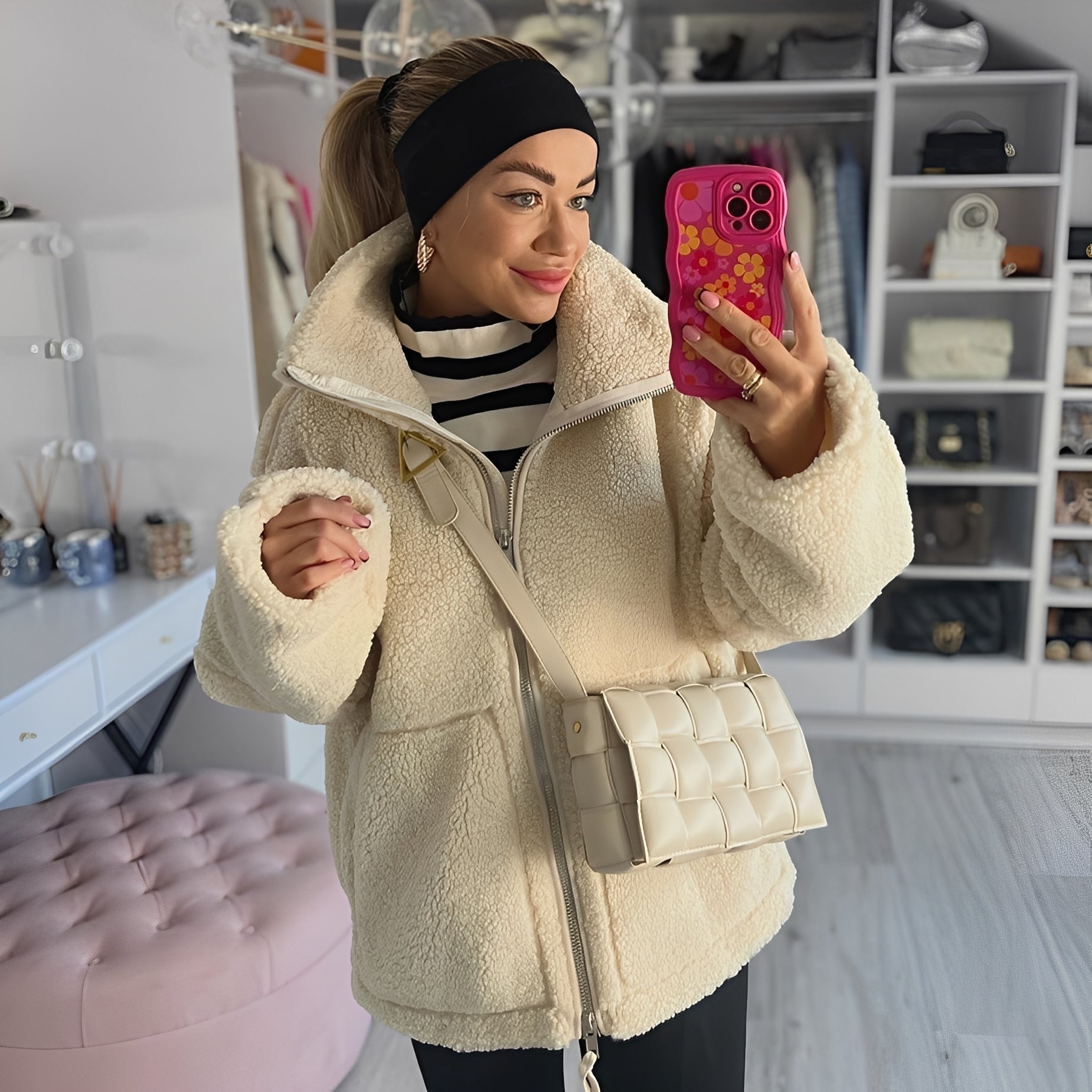 Quincy - Warm and Thick Wool Coat with Turtleneck for Women