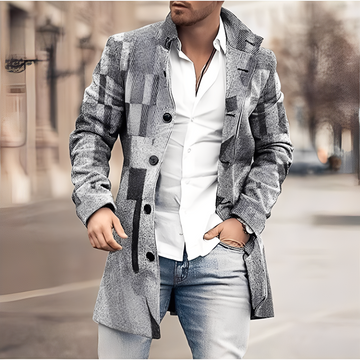 Darden - Casual Long Tweed Coat for Men