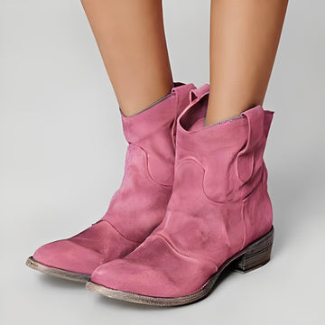 Adaline - Retro Cowboy Boots with Low Heel for Women