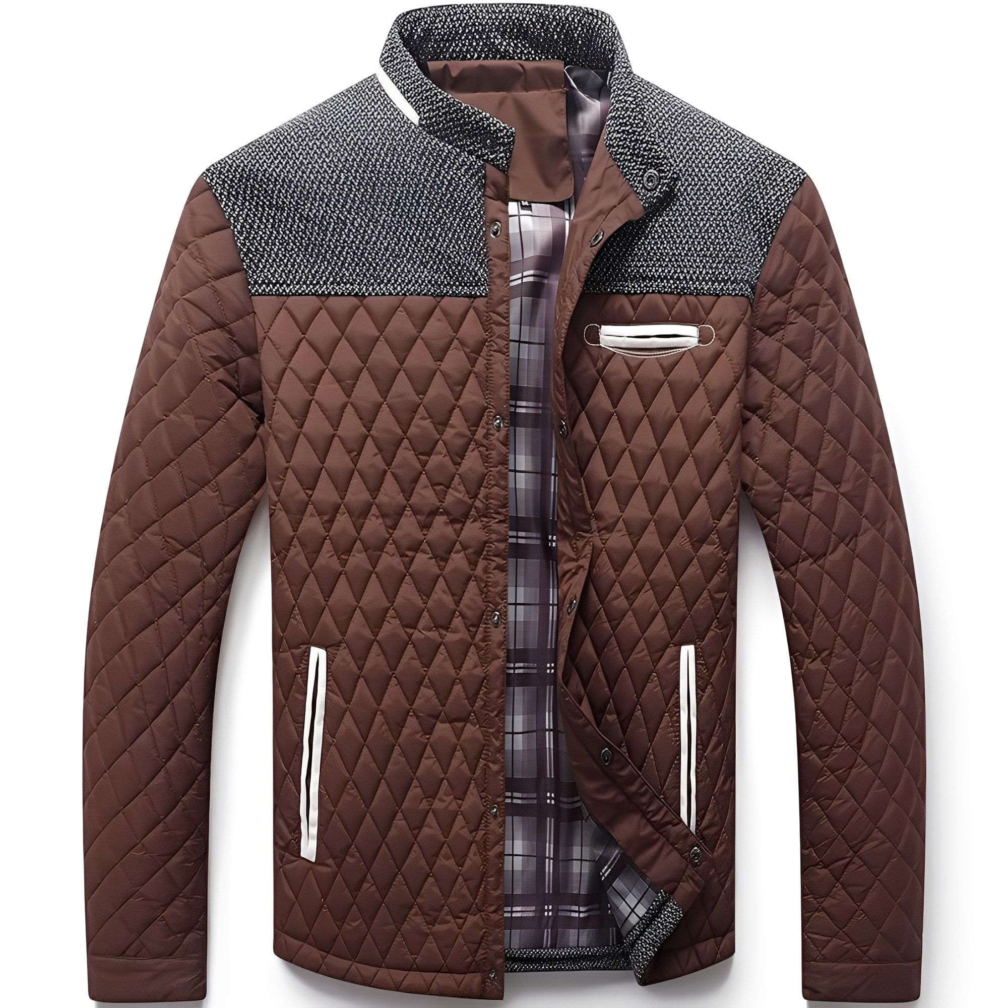 Alvin - Casual, Padded Quilted Jacket for Men