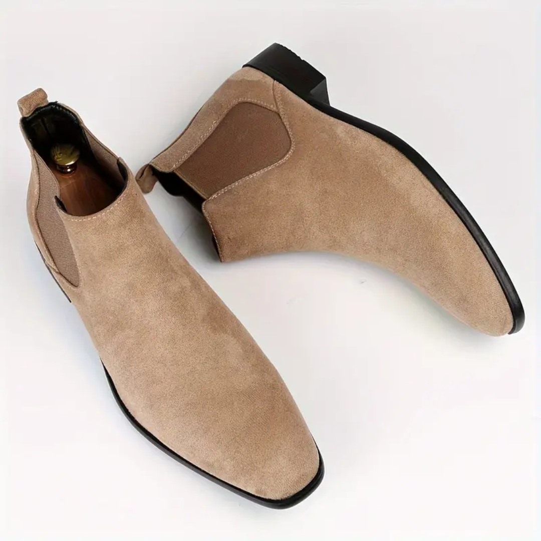 Dario – Real Leather Chelsea Boots with Low Heel