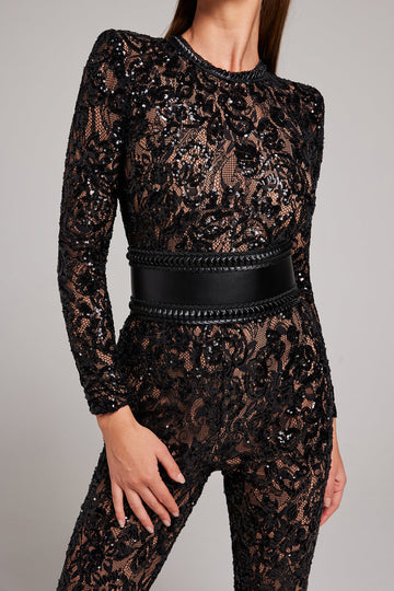 Sofia – Lace Sequin Jumpsuit