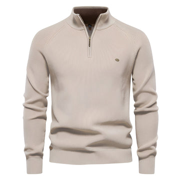 Royston - Casual Sweater with Quarter Zip for Men