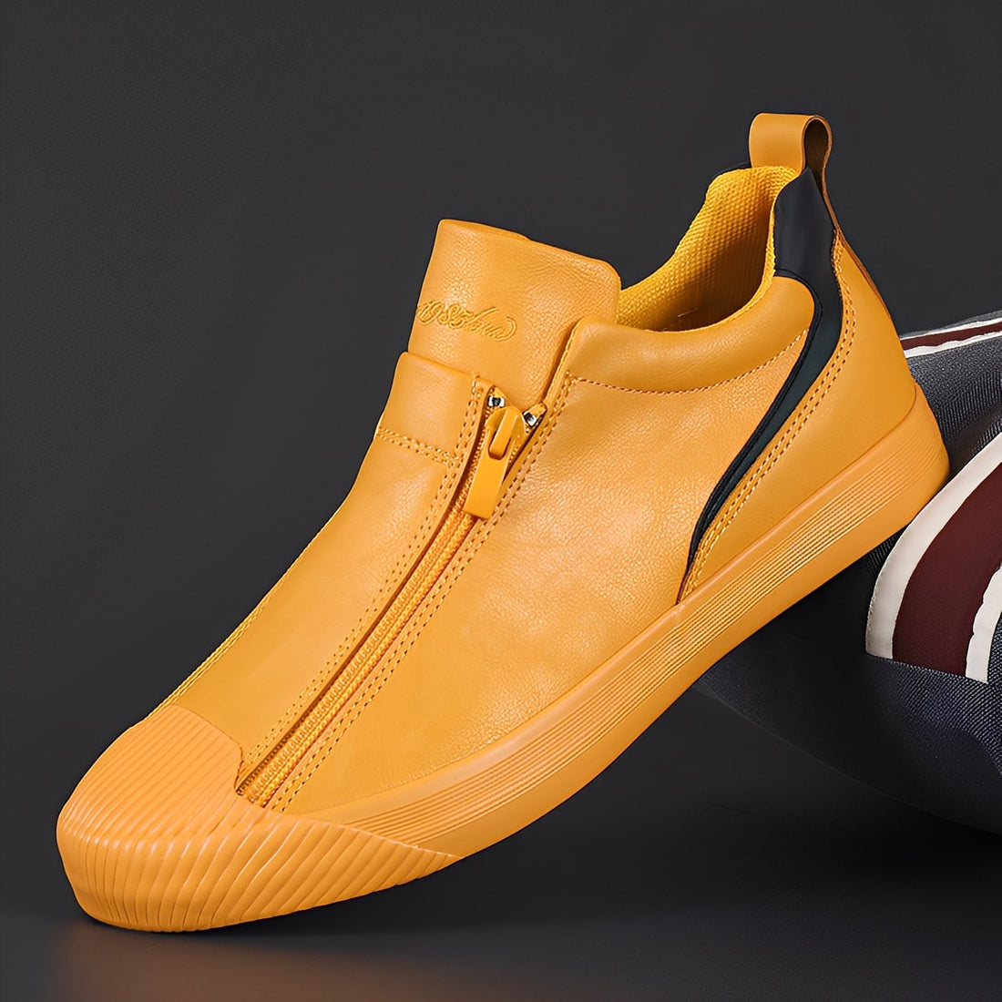 Jerred - Modern Leather Shoes with Zipper for Men