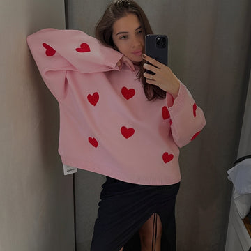 Marsha - Comfortable Sweater with Print for Women