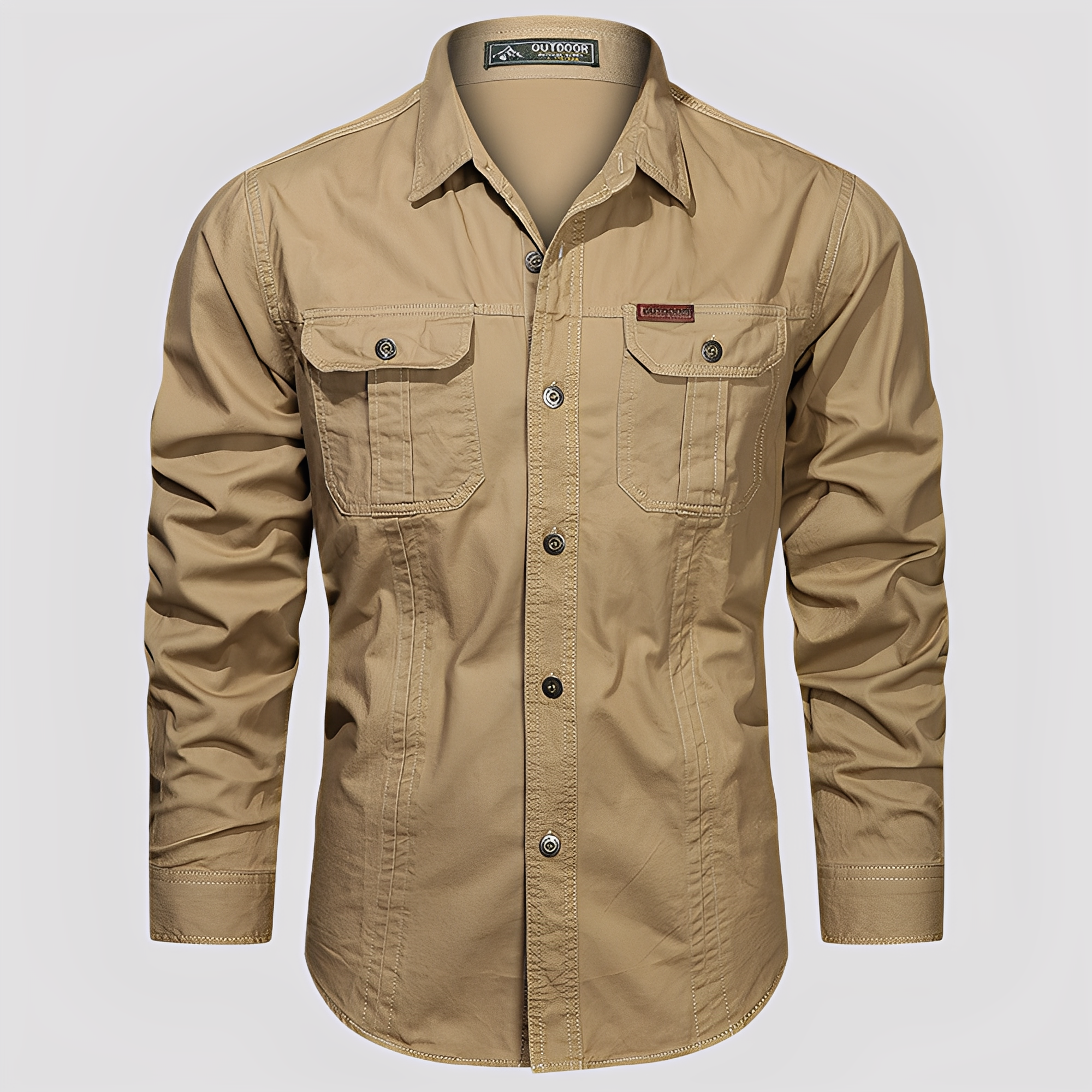Ranulph - Casual Long-Sleeve Cargo Shirt for Men