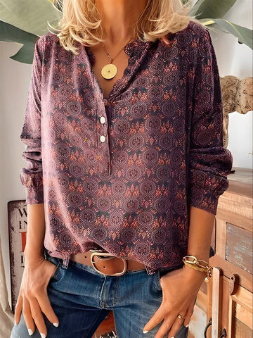 Bellamy - Classic Printed Blouse for Women