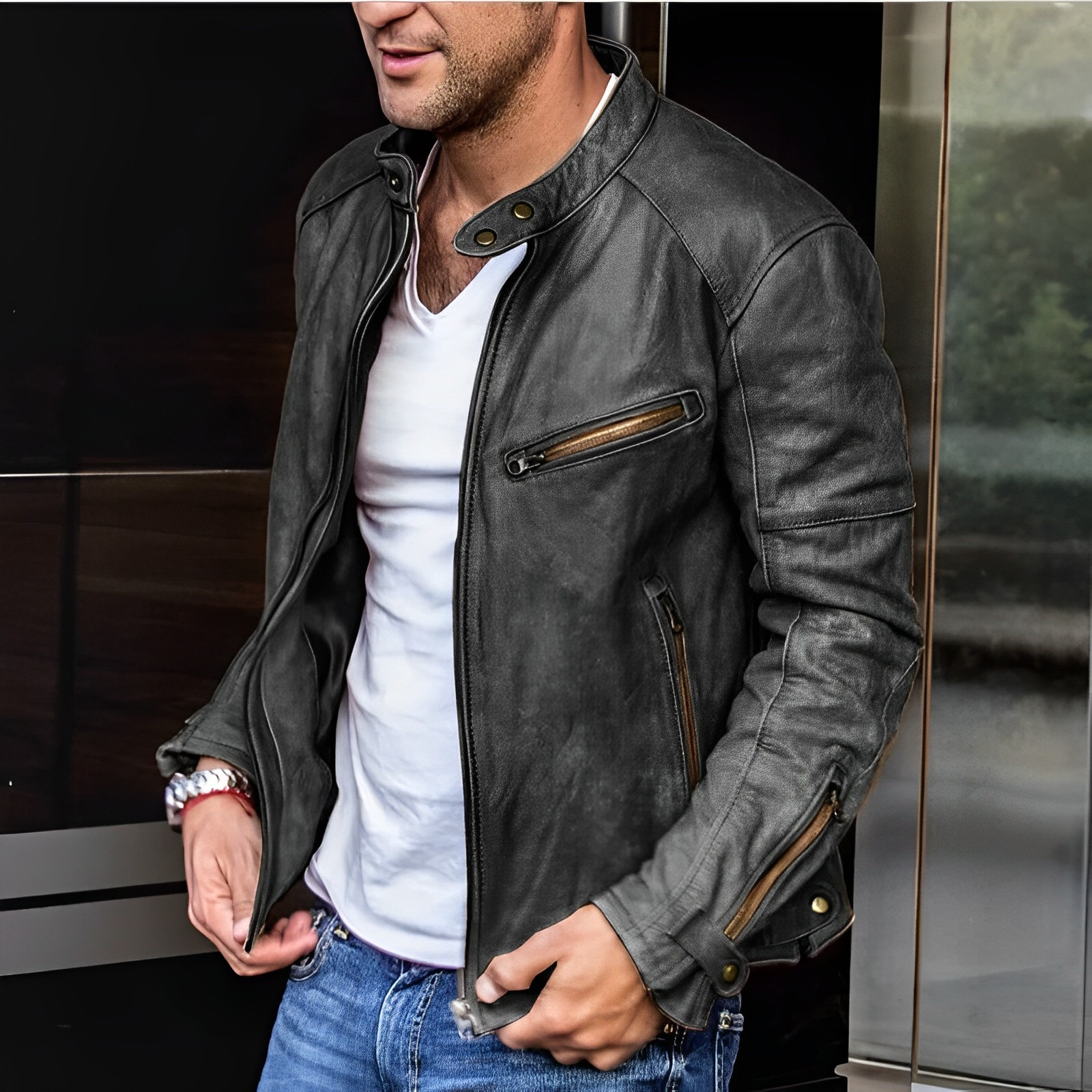 Enrico – Elegant Leather Jacket