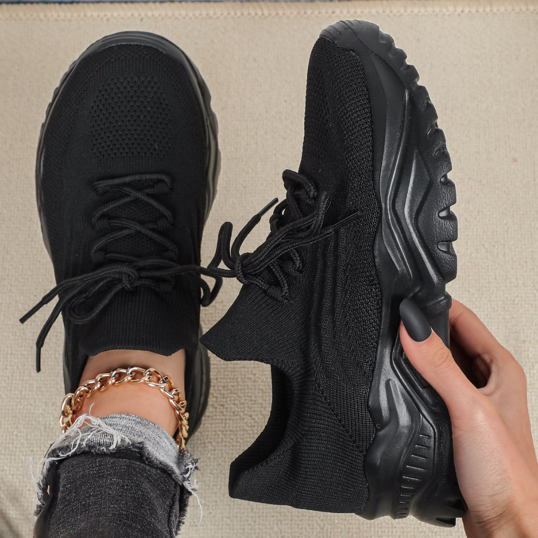 Nikole - Orthopedic Lace-Up Sports Shoes for Women