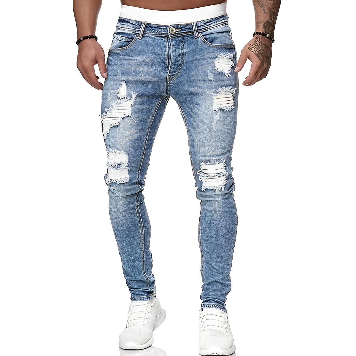 Claud - Slim-Fit Jeans with Rips for Men
